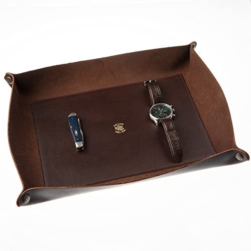 XL Valet Tray in Dark Walnut Brown