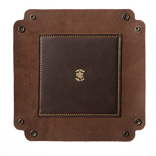 Large Valet Tray in Dark Brown Gold