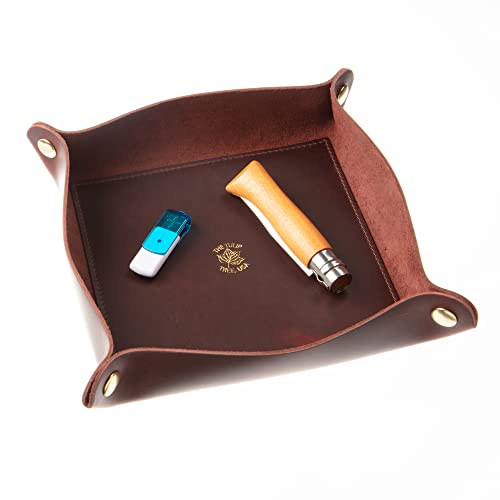 Large Valet Tray in Burgundy