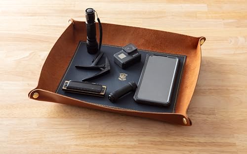 XL Valet Tray in Old English Chestnut and Blue Gold