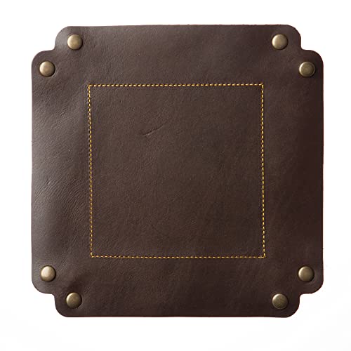 Large Valet Tray in Dark Brown Gold