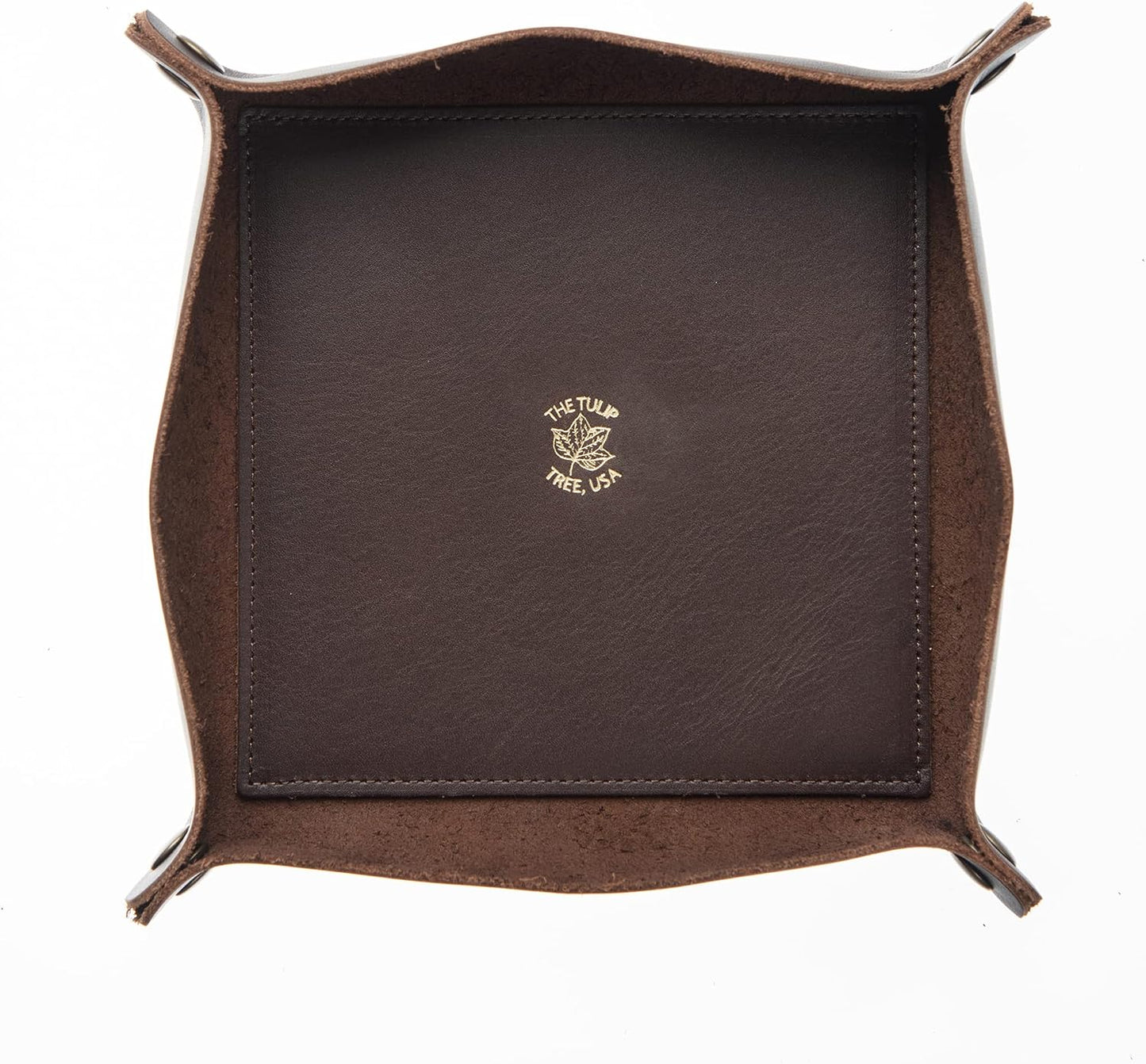 Large Valet Tray in Dark Brown