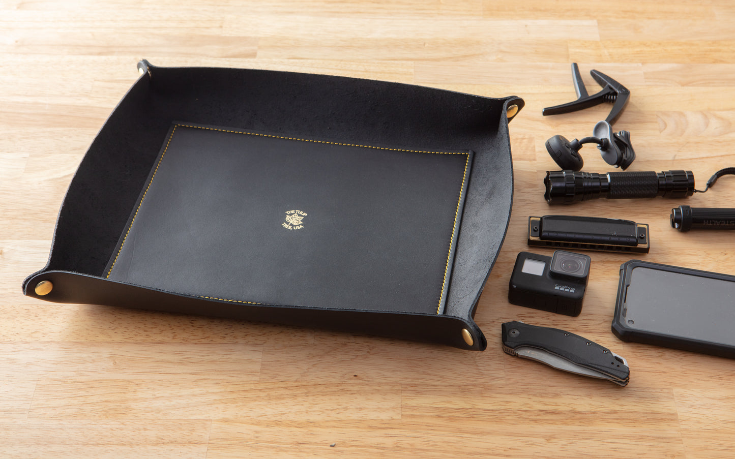 XL Valet Tray in Black Gold