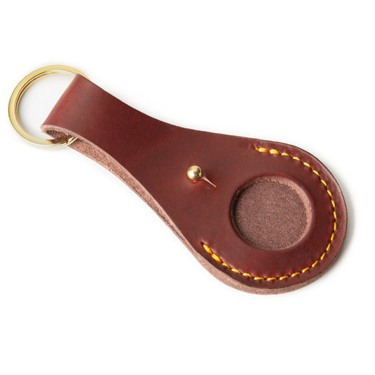 Burgundy Airtag Compatible Key Chain