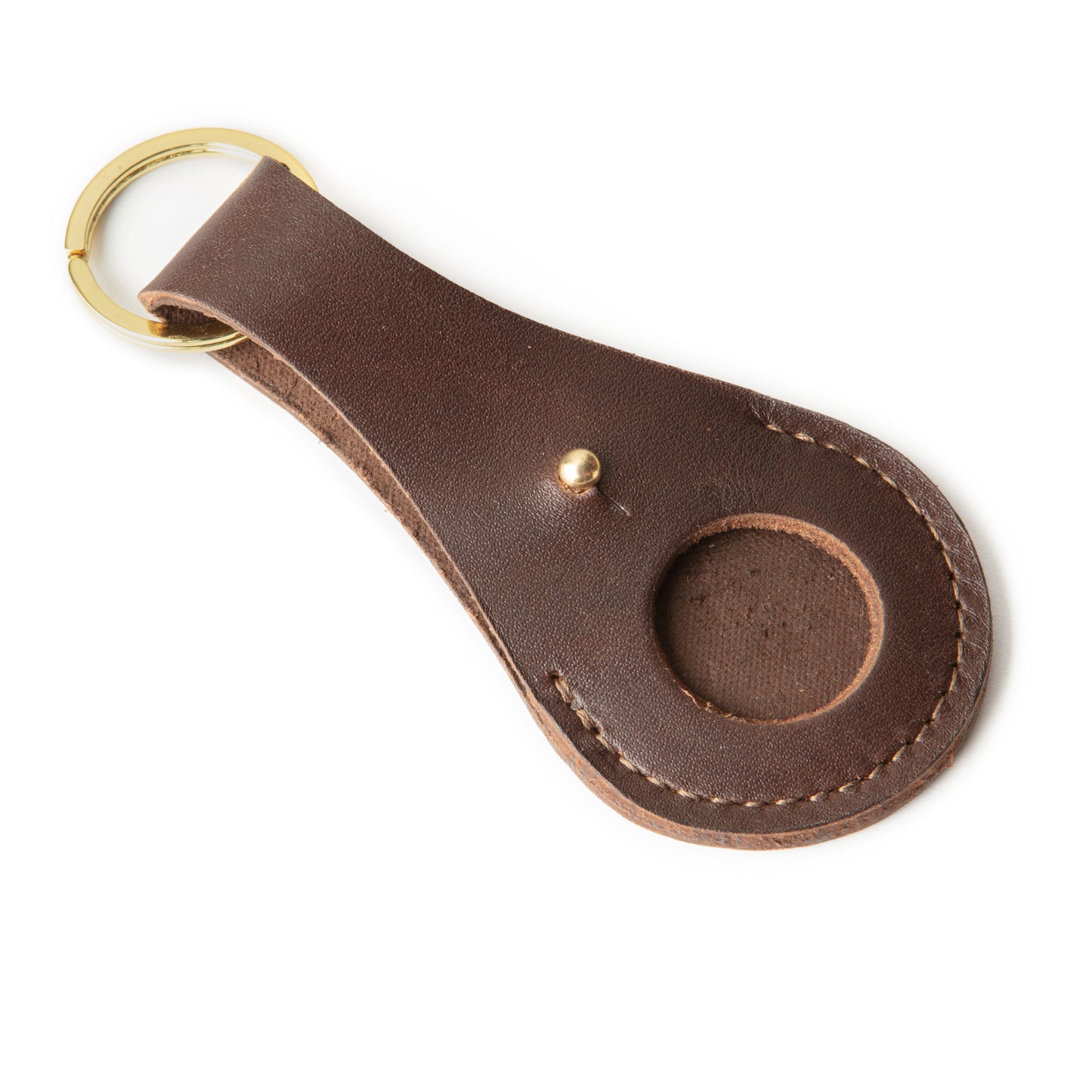 Brown Airtag Compatible Key Chain