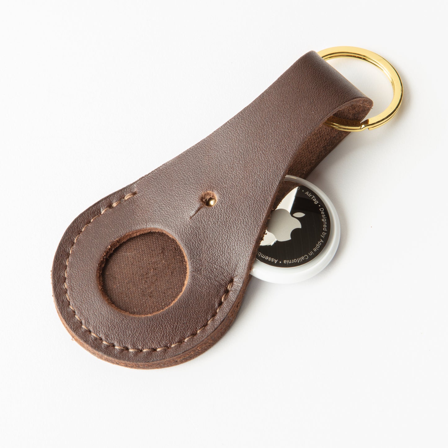 Brown Airtag Compatible Key Chain