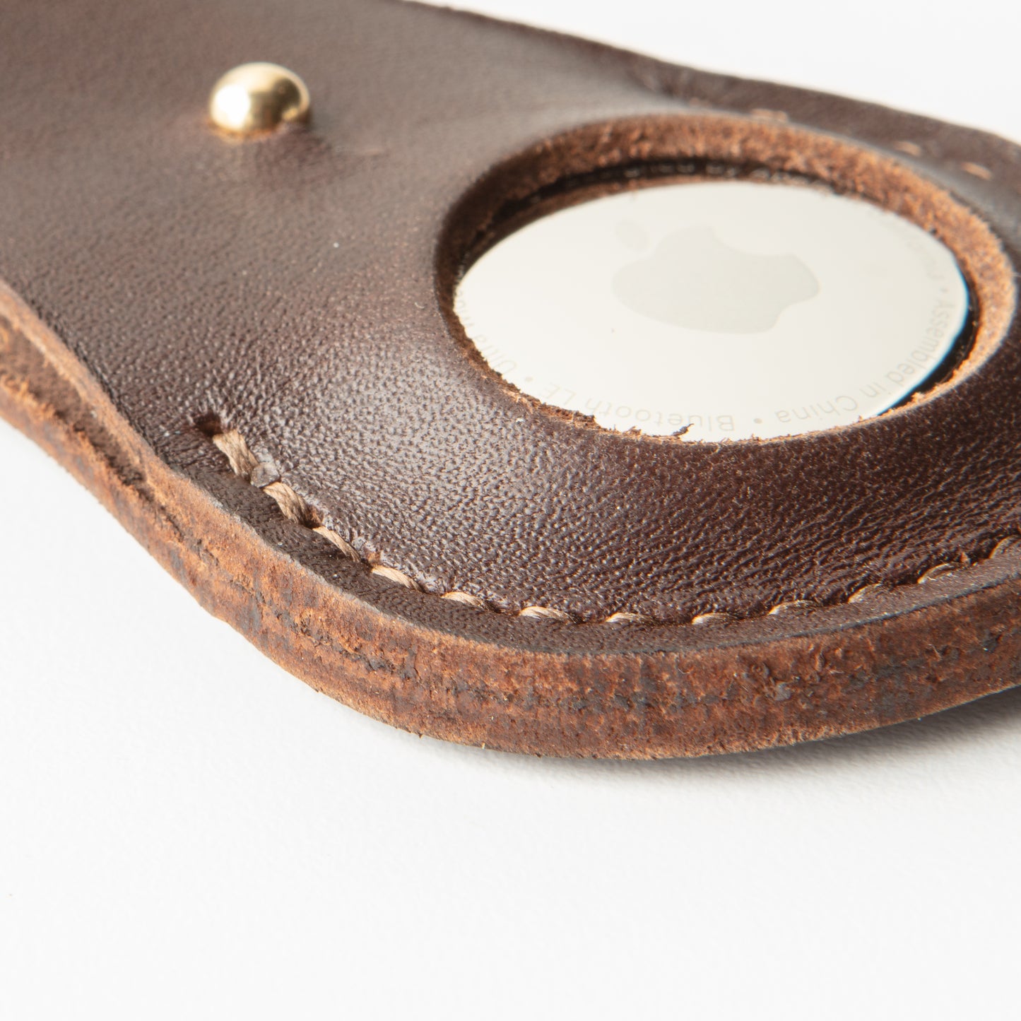 Brown Airtag Compatible Key Chain