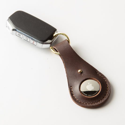 Brown Airtag Compatible Key Chain