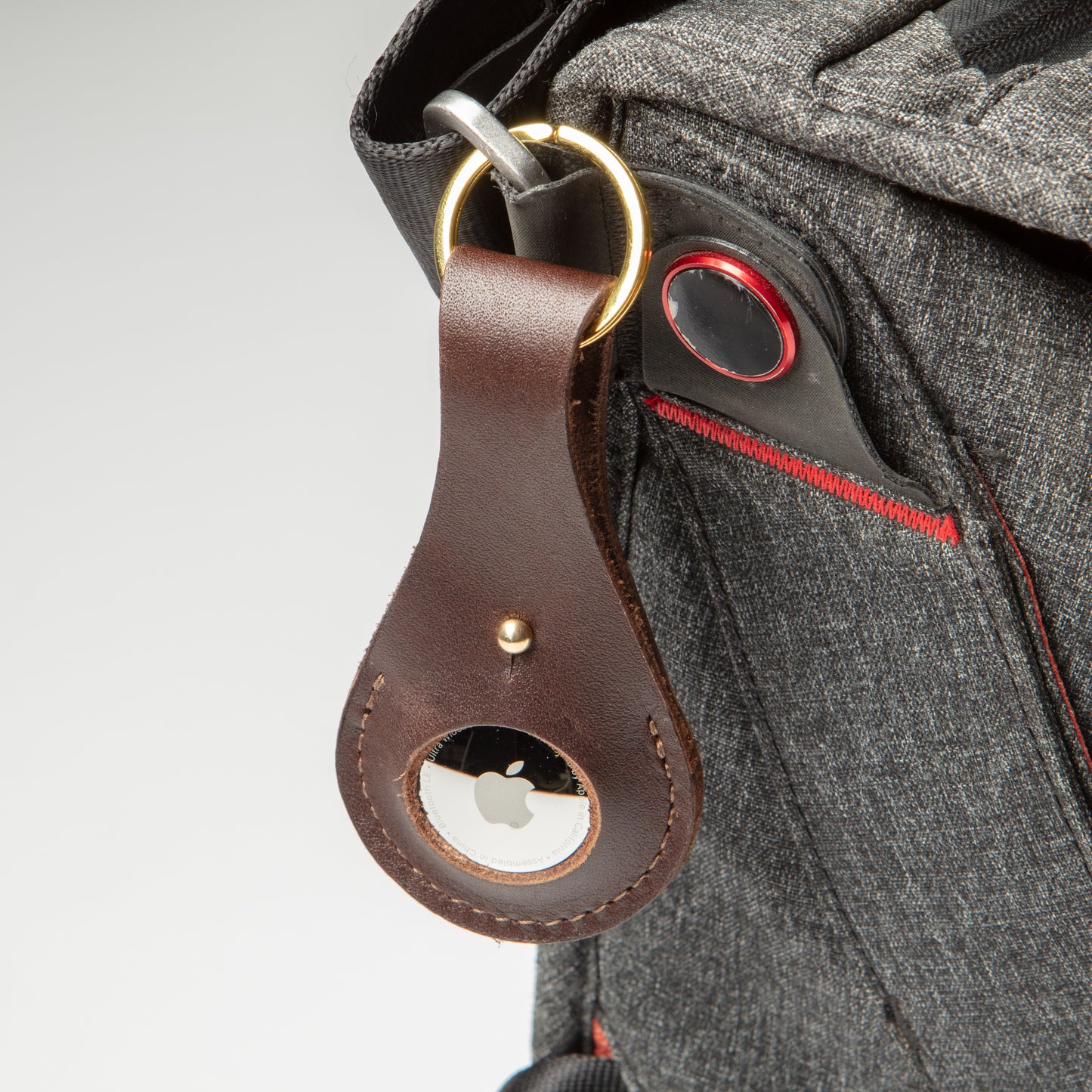 Brown Airtag Compatible Key Chain