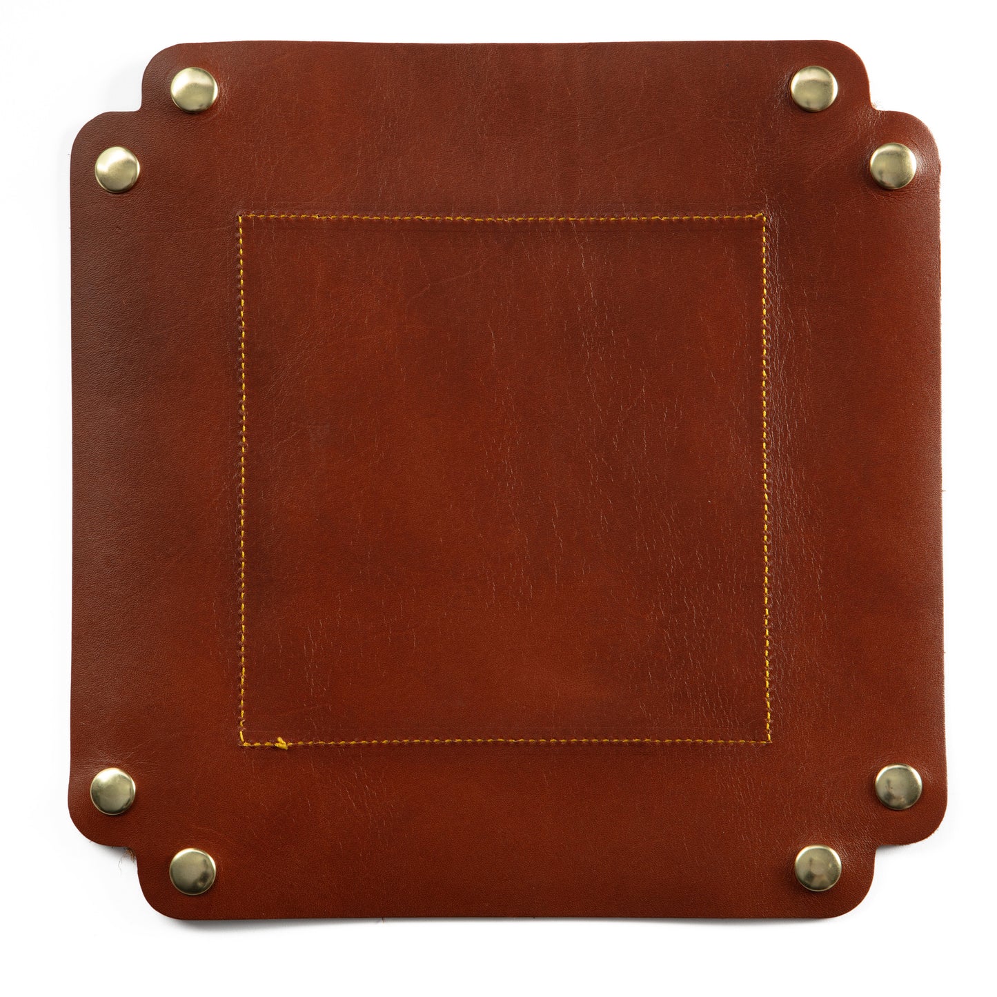 Large Valet Tray in Old English Chestnut and Blue Gold