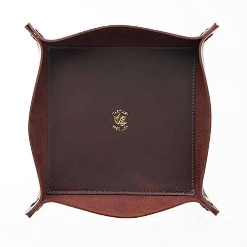 Large Valet Tray in Burgundy