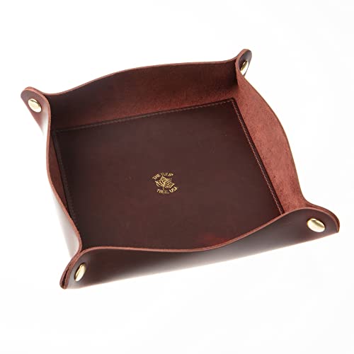 Large Valet Tray in Burgundy